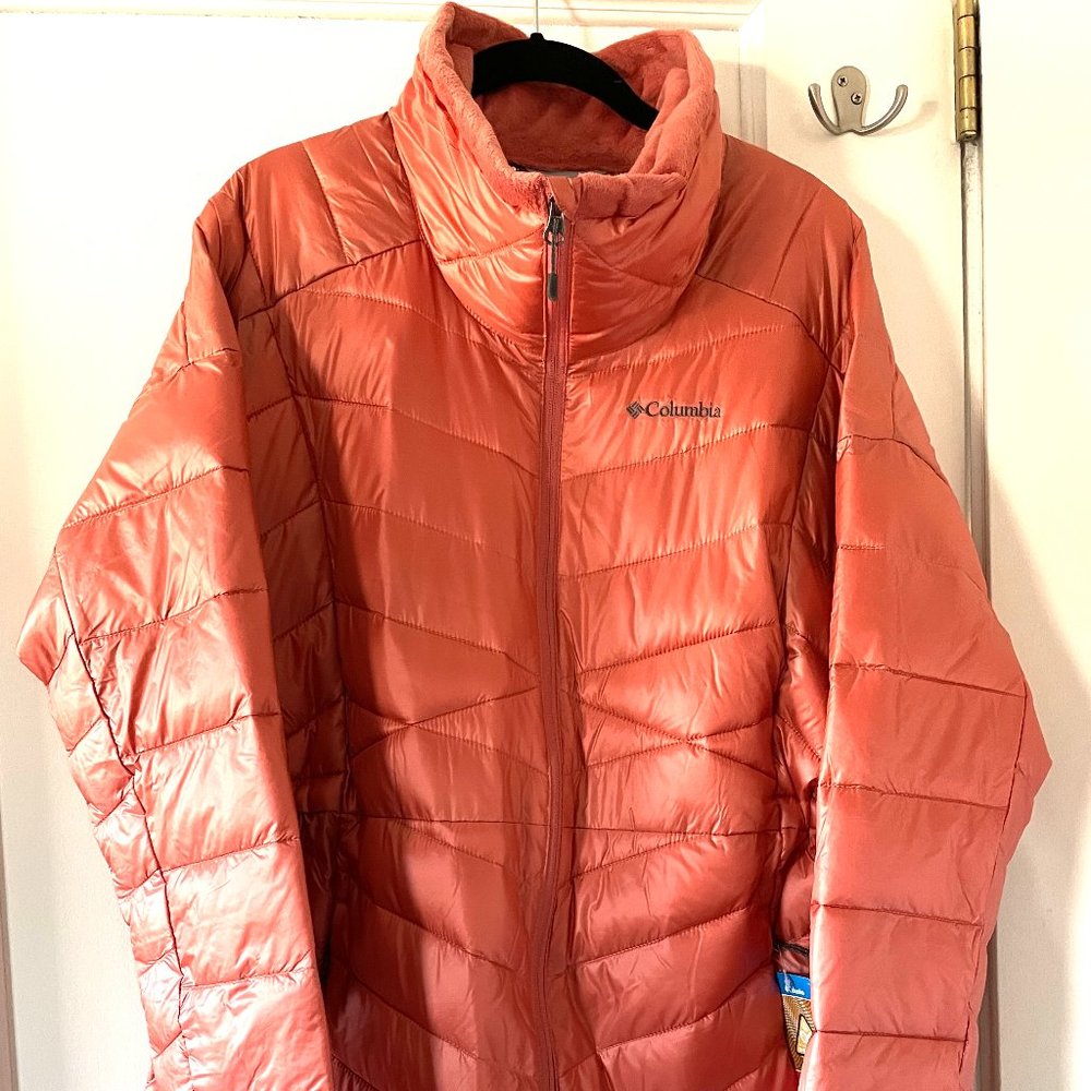Columbia Omni Heat Size L NWT  Joy Peak Parka Coral WARM